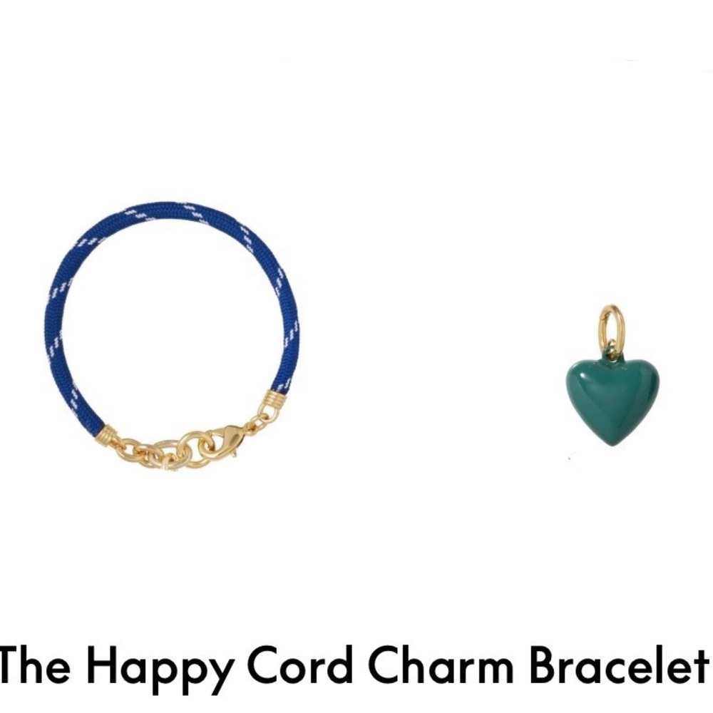 Roxanne Assoulin The Happy Cord Charm Bracelet Blue* Forest Charm - Picture 1 of 9